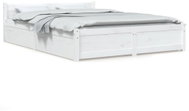 Rám postele se zásuvkami bílý 135 × 190 cm Double, 3103545 - Rám postele