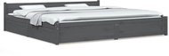 Rám postele se zásuvkami šedý 180 × 200 cm Super King, 3103576 - Postel