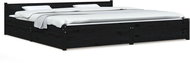 Rám postele se zásuvkami černý 180 × 200 cm Super King, 3103578 - Postel