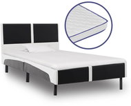 Bed with memory foam mattress artificial leather 90x200 cm - Bed