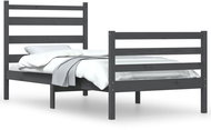Rám postele masivní borovice 90 × 200 cm šedý, 3103700 - Postel