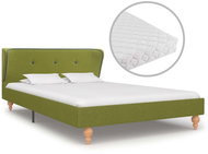 Bed with mattress green textile 120x200 cm - Bed