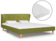 Bed with mattress green textile 140x200 cm - Bed