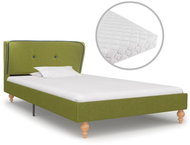 Bed with mattress green textile 90x200 cm - Bed