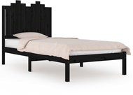 Rám postele černý masivní borovice 90 × 200 cm, 3103767 - Postel