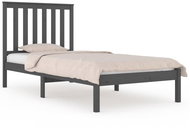 Rám postele šedý masivní borovice 90 × 200 cm, 3103830 - Postel