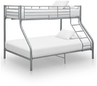 Bunk bed frame gray metal 140x200 / 90x200 cm - Bed