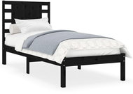 Rám postele černý masivní borovice 90 × 200 cm, 3104207 - Postel