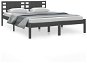 Rám postele šedý masivní borovice 120 × 200 cm, 3104215 - Rám postele