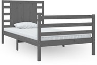 Rám postele šedý masivní borovice 90 × 200 cm, 3104270 - Postel