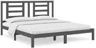 Rám postele šedý masivní dřevo 180 × 200 cm Super King, 3104365 - Rám postele
