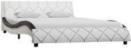Bed frame black and white faux leather 160x200 cm - Bed Frame