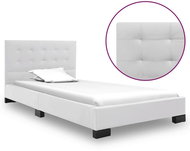 Bed frame white faux leather 120x200 cm - Bed Frame