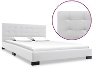 Bed frame white faux leather 140x200 cm - Bed Frame