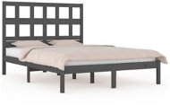 Rám postele šedý masivní borovice 180 × 200 cm Super King, 3104495 - Rám postele
