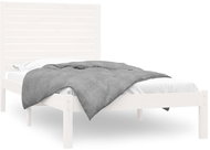 Rám postele bílý masivní dřevo 90 × 200 cm, 3104594 - Postel
