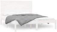 Rám postele bílý masivní dřevo 160 × 200 cm, 3104619 - Rám postele