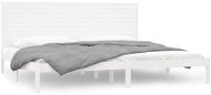 Rám postele bílý masivní dřevo 180 × 200 cm Super King, 3104624 - Rám postele