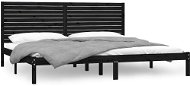 Rám postele černý masivní dřevo 180 × 200 cm Super King, 3104627 - Rám postele