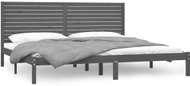 Rám postele šedý masivní dřevo 200 × 200 cm, 3104630 - Postel