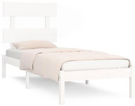 Rám postele bílý masivní dřevo 90 × 200 cm, 3104659 - Postel