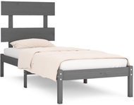 Rám postele šedý masivní dřevo 90 × 200 cm, 3104660 - Postel