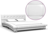 Bed frame white faux leather 200x120 cm - Bed Frame