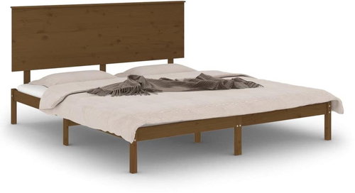 Rám postele medově hnědý masivní dřevo 150 × 200 cm King Size, 3104811 - Rám postele - Main image