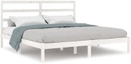 Rám postele bílý masivní dřevo 180 × 200 cm Super King, 3104949 - Rám postele
