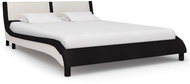 Bed frame black and white faux leather 120x200 cm - Bed Frame