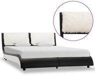 Bed frame black and white faux leather 120x200 cm - Bed Frame