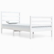 Rám postele bílý masivní borovice 90 × 200 cm, 3104992 - Postel