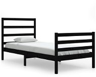 Rám postele černý masivní borovice 90 × 200 cm, 3104995 - Rám postele