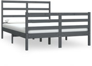 Rám postele šedý masivní borovice 150 × 200 cm King Size, 3105013 - Rám postele