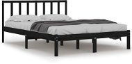 Rám postele čierny masívna borovica 120 × 200 cm, 3105070 - Rám postele