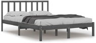 Rám postele šedý masivní borovice 160 × 200 cm, 3105083 - Rám postele