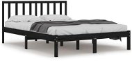 Rám postele černý masivní borovice 180 × 200 cm Super King, 3105090 - Rám postele