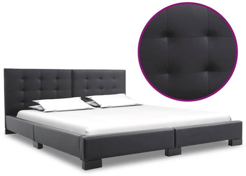 Bed frame black faux leather 120x200 cm - Bed Frame - Main image
