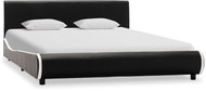 Bed frame black faux leather 140x200 cm - Bed Frame