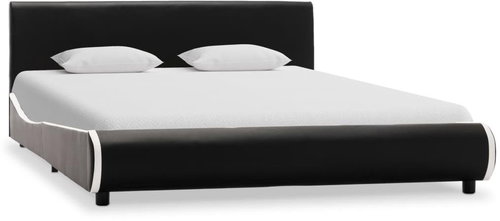 Bed frame black faux leather 140x200 cm - Bed Frame - Main image