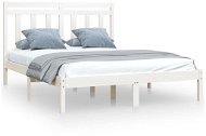 Rám postele biely masívne drevo 120 × 200 cm, 3105246 - Rám postele
