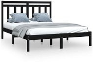 Rám postele čierny masívne drevo 120 × 200 cm, 3105249 - Rám postele