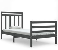 Rám postele šedý masivní dřevo 90 × 200 cm, 3105302 - Postel