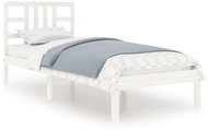 Rám postele bílý masivní dřevo 90 × 200 cm, 3105391 - Postel