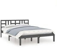 Rám postele šedý masivní dřevo 120 × 200 cm, 3105402 - Rám postele