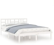 Rám postele bílý masivní dřevo 180 × 200 cm Super King, 3105421 - Rám postele