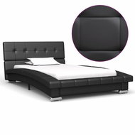 Bed frame black faux leather 200x90 cm - Bed Frame