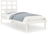 Rám postele bílý masivní dřevo 90 × 200 cm, 3105456 - Postel