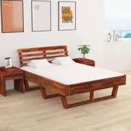 Bed frame solid acacia wood 140x200 cm - Bed Frame