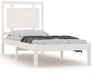 Rám postele bílý masivní dřevo 90 × 200 cm, 3105521 - Postel